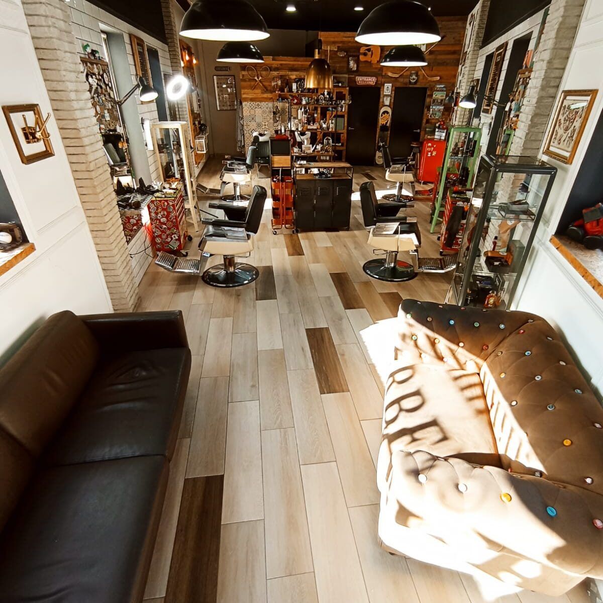 Plano cenital de la peluqueria